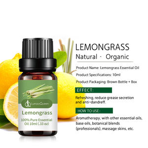 <strong>Lemongrass</strong> <strong>Essential</strong> <strong>Oil</strong> 10ml Pure Leaves Extract with Moisturizing Benefits for All Skin Types - Product Image 2