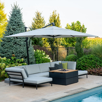 Parasol solaire géant de haute qualité pour patio, en aluminium, avec logo personnalisé, parasols d'été de grande taille