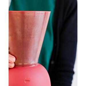 Vase en verre artisanal Venini Opaline rouge, grand modèle en cristal, design moderne pour la décoration de la maison, salon, modèle Queen pour les mariages - Product Image 3