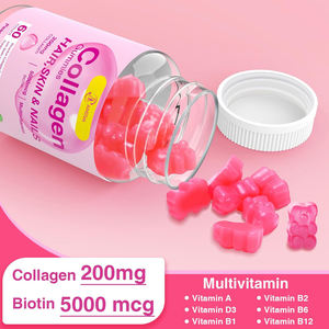 Gomitas de Colágeno Veganas con Biotina y Multivitaminas para la Salud de la Piel, Cabello y Uñas, Péptidos de Colágeno - Product Image 4
