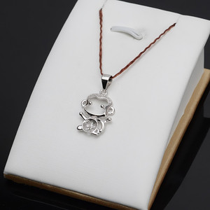 Colgante de Plata S925 con los Doce Monos del Zodiaco, Perla de 7-8 mm, Diadema para Mujer, Accesorios de Joyería DIY, Bandeja Vacía, Dijes de Moda - Product Image 3