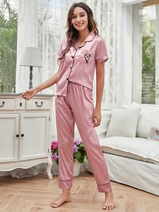 2022 nouvelles dames vêtements de nuit femmes décontracté maison vêtements belle Satin vêtements de nuit pour l'été sommeil pyjamas - Product Image 4