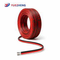 Câble plat en silicone écologique, ruban en silicone, caoutchouc, 2 fils rouges et noirs parallèles, cuivre étamé, flexible, résistant aux hautes températures