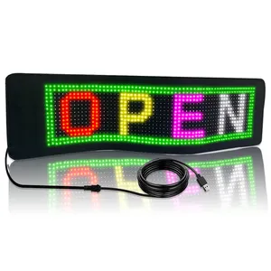 5V USB Flexible LED Matrix Panel APP Programmable DIY Text Images Graffiti LED Signs for Restaurant and Bar Advertising Display
