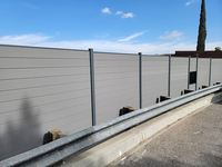 Clôture de jardin en alliage d'aluminium écologique, épaisseur 2,0 mm, imperméable, anti-pourriture, design moderne, pour chantier et pelouse, hauteur 6 pieds