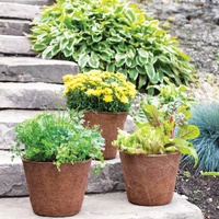 Jardinière suspendue en métal, pot à fleurs en coco, en fibre de coco
