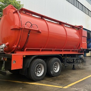 Semirremolque de Servicio de Alcantarillado de 2 Ejes, 20cbm, 5300 Galones, para Succión de Aguas Residuales Fecales Municipales - Product Image 4