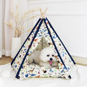 Four Seasons 100% Lona de algodón Suministros para mascotas Casa para gatos Casa para perros Casa para mascotas Tiendas de campaña para perros y gatos - Product Image 1