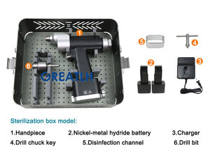 Instrument de chirurgie vétérinaire humain Orthopédique Double ensemble de forets canulés fonctionnels Perceuse à os Perceuse électrique - Product Image 6