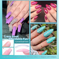 ORCHID FOX Kit d'extension d'ongles professionnel 6 couleurs, Gel de construction dur hybride UV LED Soak Off, Gel Acrylique pour Nail Art