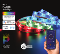 Kit de contrôle intelligent WIFI Tuya RGB 3m, bande LED RGB 5050, ruban lumineux pour chambre à coucher, Alexa, Magic Home