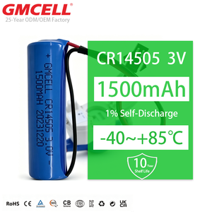 Batterie Li-MnO2 CR14505 3V 1500mAh, batterie pour compteur d'eau intelligent, batterie pour compteur de gaz, en stock, fabrication OEM/ODM personnalisée - Product Image 1