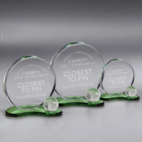 Trophée de golf en cristal de qualité supérieure, vente en gros d'usine, pour décoration de bureau et cadeau d'affaires