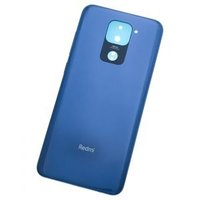 Coque de téléphone portable de remplacement en PC antichoc de couleur bleue pure pour Redmi Note 9 et Redmi 10X 4G, sans support, sans artisanat spécial