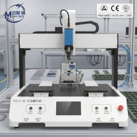 Machine de serrage automatique de vis à servo, robot d'assemblage de fixations de bureau 4 axes à double station, alimentateur de vis, moteur à roulement élevé