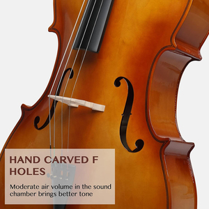 Beginner'S <strong>Cheap</strong> OEM Basswood Full Size 4/4 Original Sound Solid Wood Natural <strong>Color</strong> <strong>Cello</strong> With Wrapped Bow Rosin