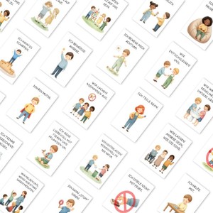 Tarjetas de Reglas de Comportamiento Social Alemánas con Dibujos Animados para Niños, 22 Piezas, Tarjetas de <span class=keywords><strong>Aprendizaje</strong></span> de Habilidades Sociales Montessori para Niños Pequeños - Product Image 2