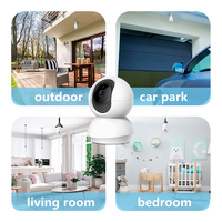 Mini caméra de sécurité intelligente sans fil pour la maison, vision nocturne couleur, détection de mouvement PIR, 360° °   Caméras de surveillance CCTV WiFi 1080P HD 24h/24 et 7j/7, webcam