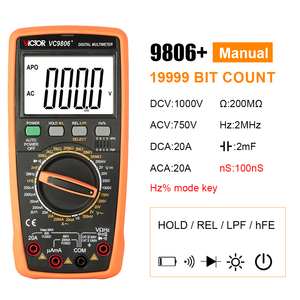 Multímetro Digital VICTOR 2026 Nuevo True RMS 20000 Conteo Rango Manual Conductancia 0.1-100ns - Product Image 4