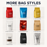 Sacs en plastique mylar de qualité alimentaire imprimés avec logo personnalisé emballage à fond plat réutilisable avec fermeture à glissière café avoine autres avec air comprimé