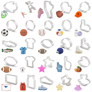 Divers <span class=keywords><strong>emporte</strong></span>-pièces en acier inoxydable avec thèmes sportifs, y compris Basketball Rugby Football Icesnow Sports Golf <span class=keywords><strong>emporte</strong></span>-pièces - Product Image 1
