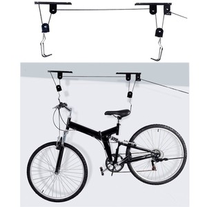 Support mural <span class=keywords><strong>pour</strong></span> vélos, supports à poulie <span class=keywords><strong>pour</strong></span> garage, support de rangement de vélos au <span class=keywords><strong>plafond</strong></span>, support de suspension <span class=keywords><strong>pour</strong></span> vélos, élévateur à poulie - Product Image 4