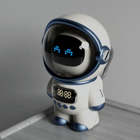 Nouvelle Lampe de Table LED 2026 Style Astronaute avec Haut-parleur Bluetooth Sans Fil, Radio FM, Lecteur Carte TF et Veilleuse, Cadeau Aide au Sommeil