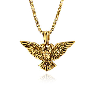 Double <b>Headed</b> Eagle Pendant Necklace Zinc Alloy Unisex Street <b>Style</b> Fashion Jewelry Chain Pendant - Product Image 1