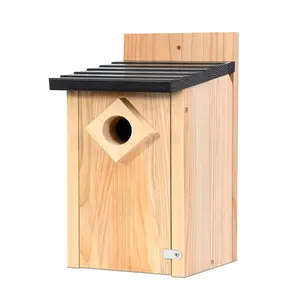 Casa de pássaros suspensa para o ar livre, ninho de resina decorativo feito à mão para pássaros selvagens, ninhos de pássaros para tentilhões e tentilhões