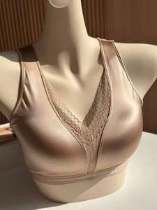 Canotta da Notte Ultra-Sottile in Raso per Donna, Stile Europeo e Americano, Chiusura Frontale, Taglie Forti, Spalline Convertibili, Logo sulla Coppa, Intimo da Notte - Product Image 5