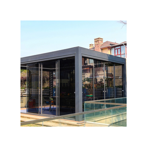 Garaf – <span class=keywords><strong>Pergola</strong></span> de construction de jardin avec auvent coulissant, <span class=keywords><strong>voile</strong></span> <span class=keywords><strong>d</strong></span>'<span class=keywords><strong>ombrage</strong></span> ondulé, vente directe en usine - Product Image 2