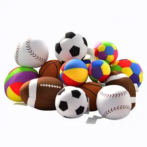 Ücretsiz örnek çeşitli futbol futbol basketbol peluş yastık topu şekilli ev dekoratif oyuncak yastık