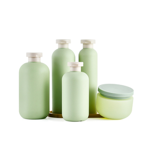 Bouteilles de shampooing et d'après-shampooing vides rechargeables 200 ml 300 ml Bouteilles en plastique rose bleu vert à presser avec bouchon rabattable - Product Image 5