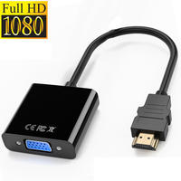 Adaptateur de câble Taipuxi 20 cm noir 1080p HDTV mâle vers VGA femelle, convertisseur HD vers VGA pour moniteur projecteur