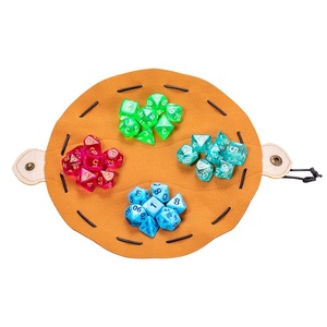 Pochette à dés portable en cuir avec cordon <span class=keywords><strong>de</strong></span> serrage pour jeux <span class=keywords><strong>de</strong></span> <span class=keywords><strong>rôle</strong></span> D&D, idéale pour le rangement et les cadeaux - Product Image 2