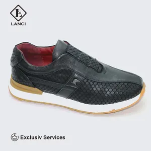 Lanci工厂批发鞋制造商意大利男鞋跑步皮革男鞋