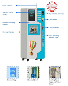 Thương mại xe đạp Mũ bảo hiểm làm sạch & sấy khô máy bán hàng tự động xách tay tự động chất lỏng Dispenser Đài Loan OEM SDK hỗ trợ - Product Image 3