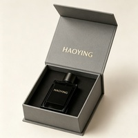 Scatole di Cartone Nero di Lusso per Piccole Imprese, Confezioni Regalo con Logo Grande, Pieghevoli, Rigide, Magnetiche, Opache, per Profumi