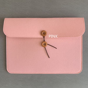 Maletín de documentos de fieltro A4 personalizable con bolsa de almacenamiento de botones para reuniones de oficina tamaño carta logotipo impreso - Product Image 6