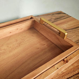 Nuevas Bandejas y Platos de Madera, Artesanía India, Vajilla, Platos para Aperitivos, Platos de Madera de la India, Decoración - Product Image 4