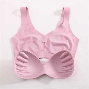 Marque privée personnalisée soie glacée <span class=keywords><strong>de</strong></span> haute qualité jeune fille porter soutien-gorge fille Sexy grand soutien-gorge chaud Sexy Photos soutien-gorge sans couture - Product Image 3