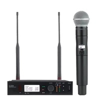 Peralatan Audio Profesional ULXD4 BETA58A BETA87A S58 Sistem Mikrofon Genggam Nirkabel UHF untuk Karaoke dengan Kontrol Volume