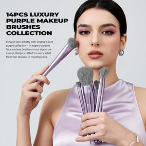 Per Jessup professionale T500 & T512 doppio lato trucco pennelli Set di pennelli contorno Per viso 1 pezzo Per Set