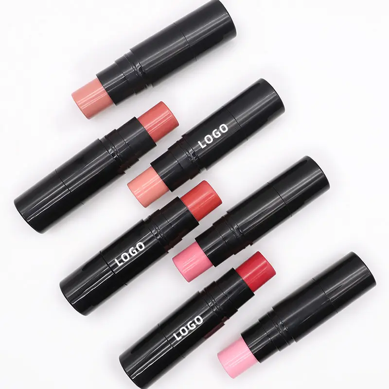 Benutzer definierte natürliche Wange Make-up schöne erröten Private Label Double Ended Pink Cream Blush Stick