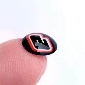 Autocollant en résine époxy 3D personnalisé avec impression de logo d'entreprise, dôme en cristal - Product Image 1