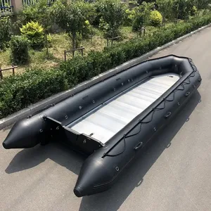 Customized Spain <strong>Libya</strong> Tunisia Plywood Floor Aluminum Floor 30+Person Long Large Inflatable Rubber Fishing Boat for Sale - Product Image 2