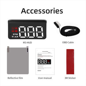 M3 Portable OBD Car Display Universal Head-Up Parabrisas <span class=keywords><strong>HUD</strong></span> Speed Water Temperature Display Pantalla de alta tecnología del fabricante - Product Image 6