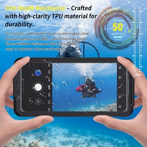 Étui <span class=keywords><strong>de</strong></span> plongée professionnel pour photos et vidéos sous-marines, compatible avec tous les iPhone et Samsung, étuis étanches universels pour téléphones sous-marins - Product Image 2