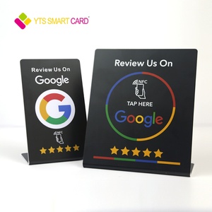 Etiqueta Acrílica Programable Impermeable Personalizada YTS 213/215/216 NFC con Soporte para Reseñas de Google y Código QR - Product Image 1
