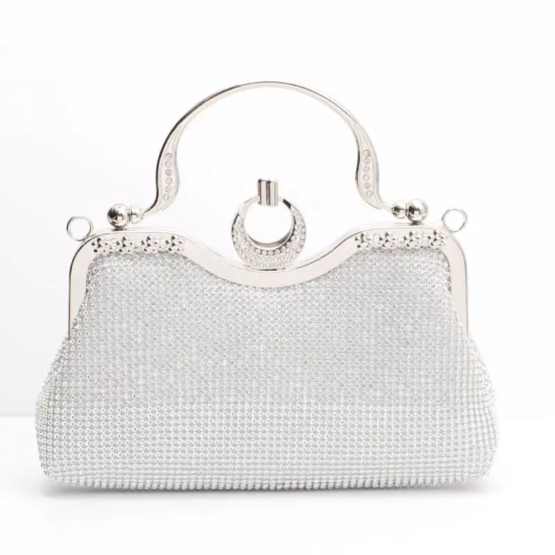 2022 New European and American women's handbags with diamonds and sequins Diamond-studded party clutch